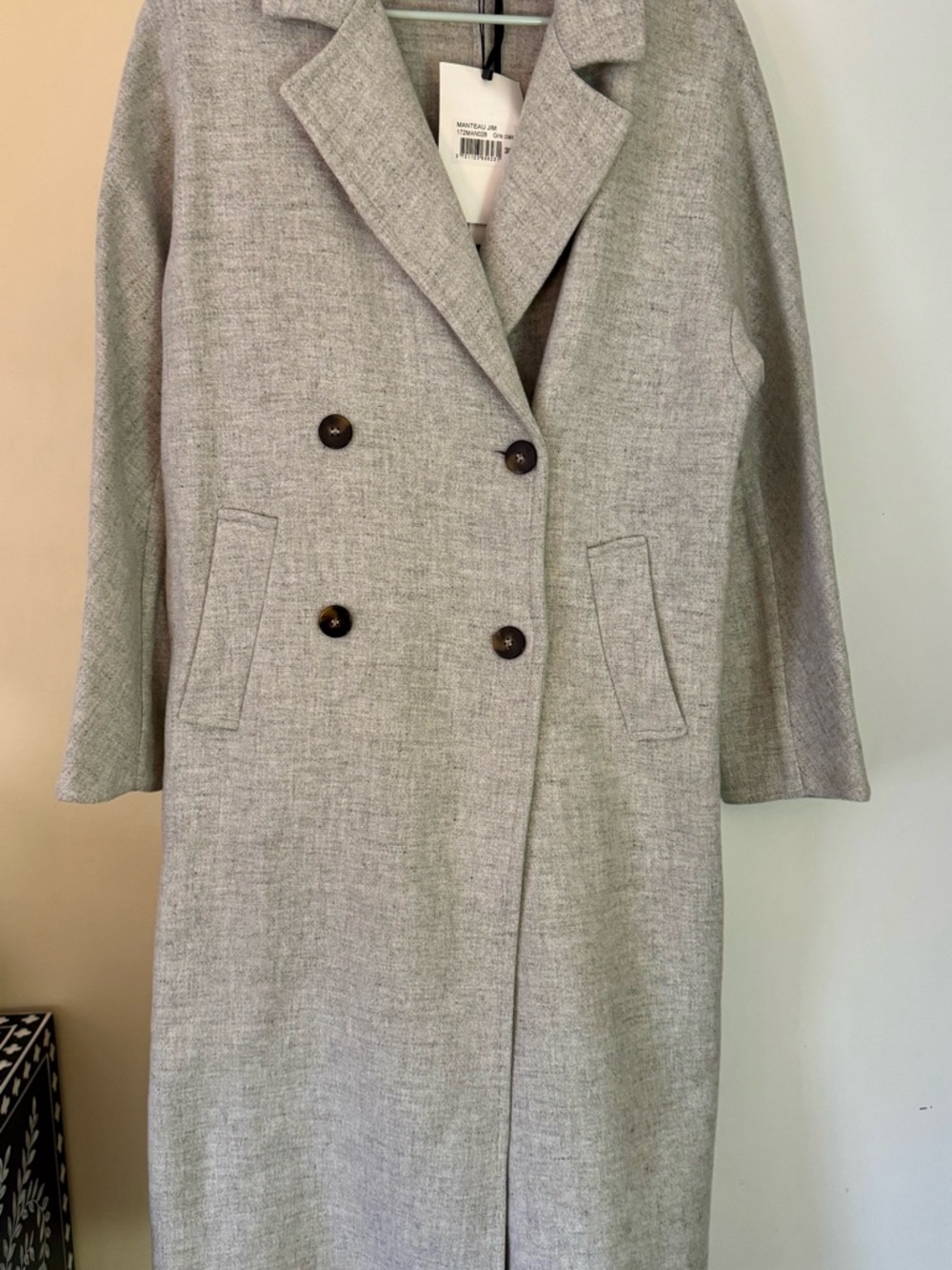 Sezane - NWT - JIM COAT - size 38 - wool